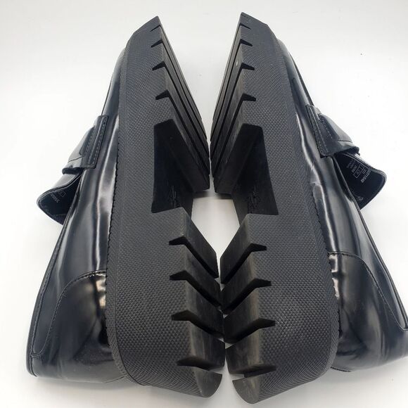 Zara Men Black loafer slip on Chunky Rubber Sole  Shoes Size 7 main image 6